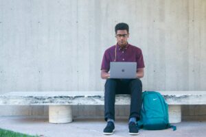 high school student looking at waitlist notification from college