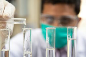 high school student in STEM research lab