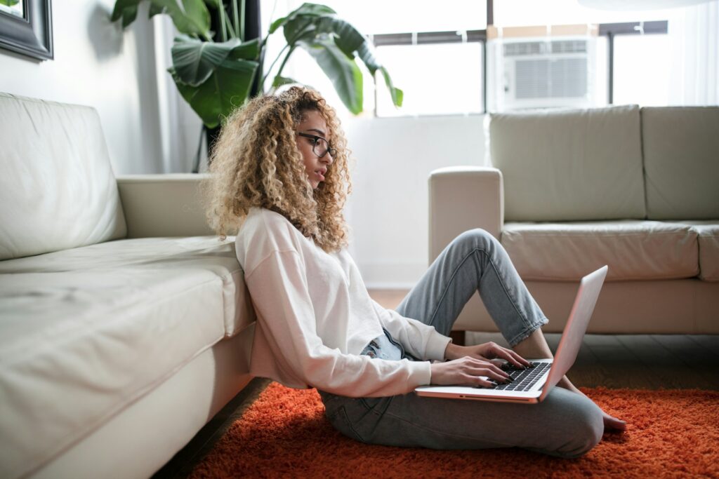 student reading info on new digital SAT