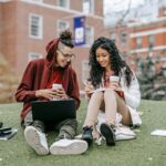 2 students brainstorming on personal college essays