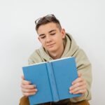 student reading essay draft
