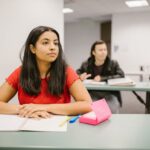 student preparing for sat or act test