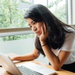 confused student writing