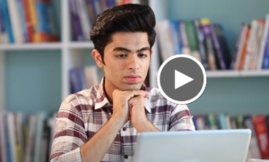 student thinking of extracurriculars