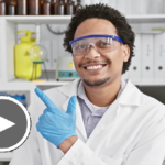 student working on STEM project